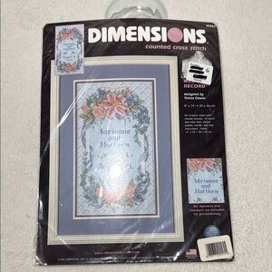 Dimensions Counted Cross Stitch Kit with Floral Design